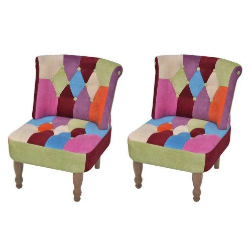 French Chair with Patchwork Design Fabric