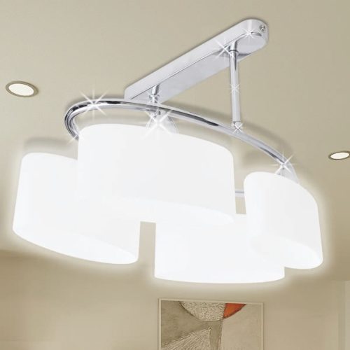 Ceiling Lamp with Ellipsoid Glass Shades for E14 Bulbs