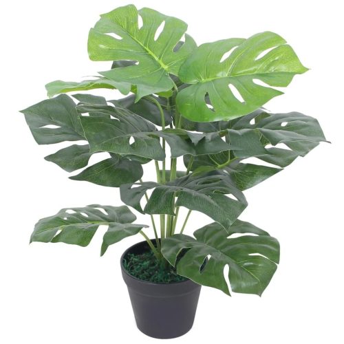 Artificial Monstera Plant with Pot Green