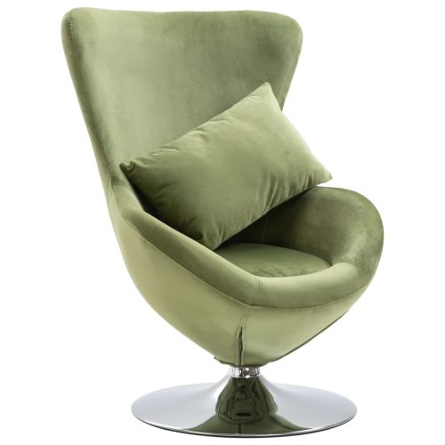 Swivel Egg Chair with Cushion Small Velvet