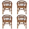 Outdoor Chair Natural Rattan Brown