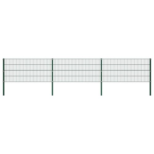 Fence Panel with Posts Iron Green