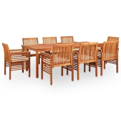 Outdoor Dining Set with Cushions Solid Wood Acacia