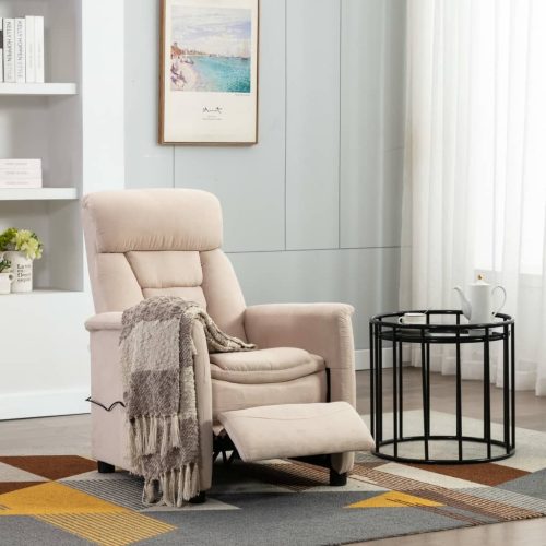 Massage Recliner Faux Suede Leather