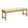 Garden Bench with Cushion Solid Teak Wood