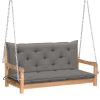 Swing Bench with Cushion 120 cm Solid Teak Wood