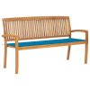 Stacking Garden Bench with Cushion