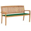 Stacking Garden Bench with Cushion