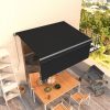 Manual Retractable Awning with Blind Anthracite