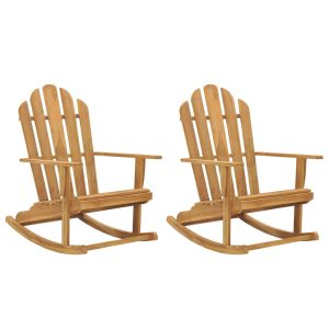 Adirondack Rocking Chair Solid Wood Teak