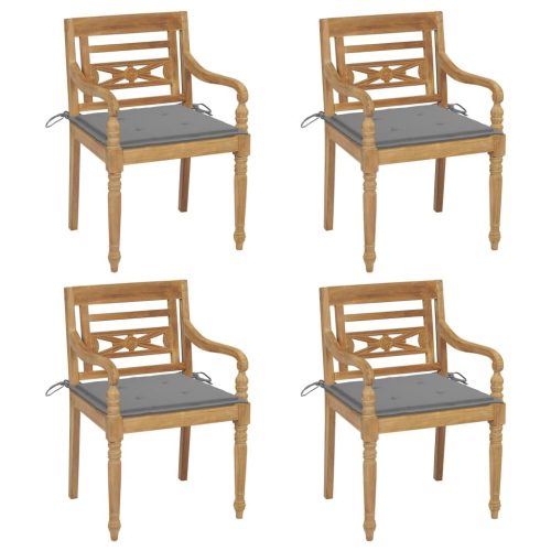 Batavia Chairs with Cushions Solid Teak Wood