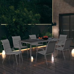 Outdoor Dining Set Steel Anthracite