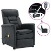 Electric Massage Recliner Faux Suede Leather