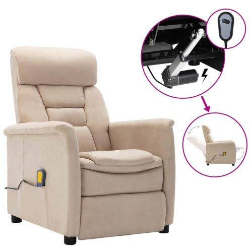 Electric Massage Recliner Faux Suede Leather