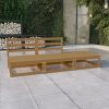 3 Piece Garden Lounge Set Solid Pinewood