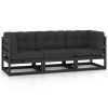 Garden 3-Seater Sofa Solid Pinewood
