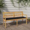 Batavia Bench with Cushion Solid Teak Wood