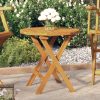 Bistro Table Ø46×47 cm Solid Acacia Wood
