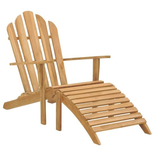 Adirondack Chair with Footrest Solid Wood Teak