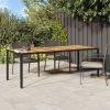 Garden Table 250x100x75 cm Poly Rattan