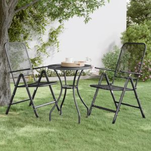 Garden Table Expanded Metal Mesh Anthracite