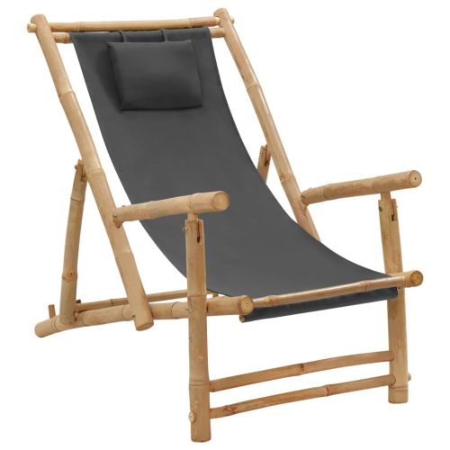 Deck Chair Bamboo and Canvas