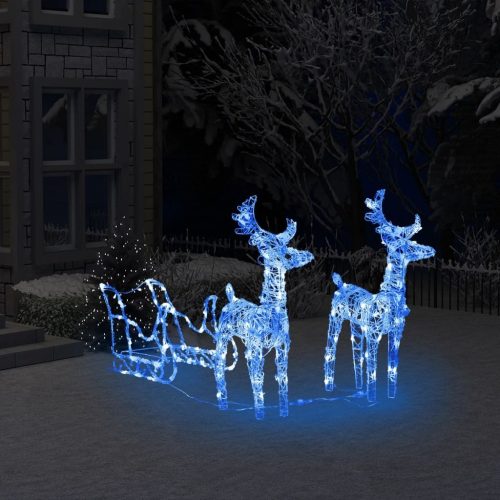 Reindeers & Sleigh Christmas Decoration LEDs Acrylic