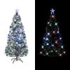 Christmas Tree with LEDs Green and White Fibre Optic