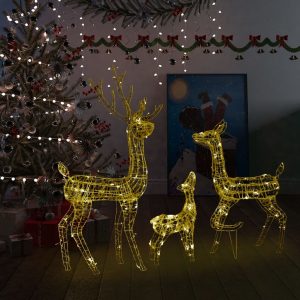 Acrylic Reindeer Family Christmas Decoration 300 LED