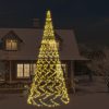 Christmas Tree on Flagpole Warm White LEDs