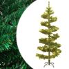 Swirl Christmas Tree with Pot and LEDs PVC