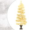 Swirl Christmas Tree with Pot and LEDs PVC