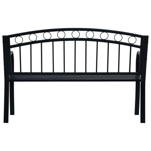 Garden Bench 125 cm Steel – Black, Without Table
