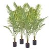 Green Artificial Indoor Rogue Areca Palm Tree Fake Tropical Plant Home Office Decor