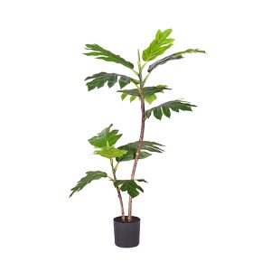 90cm 2-Trunk Artificial Natural Green Split-Leaf Philodendron Tree Fake Tropical Indoor Plant Home Office Décor