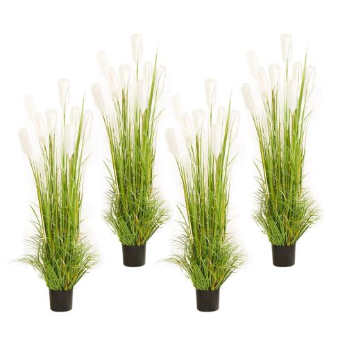 Green Artificial Indoor Potted Reed Grass Tree Fake Plant Simulation Decorative