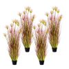 Purple-Red Artificial Indoor Potted Papyrus Plant Tree Fake Simulation Decorative