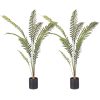 Artificial Green Rogue Hares Foot Fern Tree Fake Tropical Indoor Plant Home Office Decor