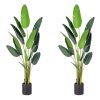 Artificial Giant Green Birds of Paradise Tree Fake Tropical Indoor Plant Home Office Decor