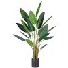 Artificial Giant Green Birds of Paradise Tree Fake Tropical Indoor Plant Home Office Decor