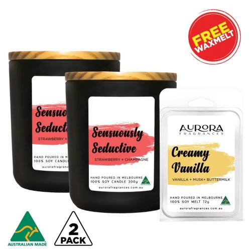 Aurora Soy Candle Australian Made 300g 2 Pack