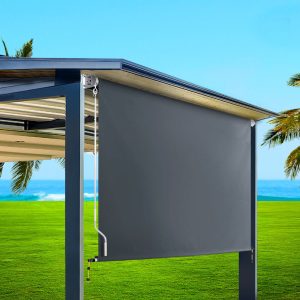Outdoor Blind Privacy Screen Roll Down Awning Canopy Window