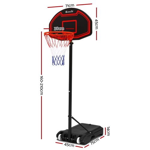 2.1M Adjustable Portable Basketball Stand Hoop System Rim