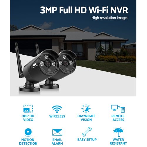 3MP Wireless Security Camera System IP CCTV Home – 2