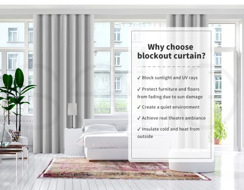 2x Blockout Curtains Panels 3 Layers Eyelet Room Darkening
