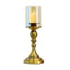 Gold Nordic Deluxe Candlestick Candle Holder Stand Pillar Glass /Iron