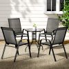 Outdoor Furniture Table and chairs Stackable Bistro Set Patio Coffee