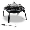 Fire Pit BBQ Charcoal Smoker Portable Outdoor Camping Pits Patio Fireplace