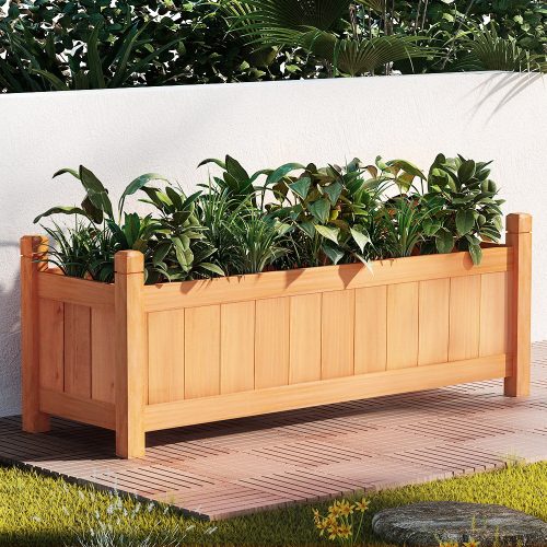 Garden Bed Raised Wooden Planter Box Vegetables