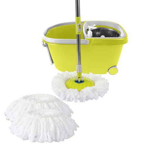 360° Spin Mop Bucket Set Spinning Stainless Steel Rotating Wet Dry